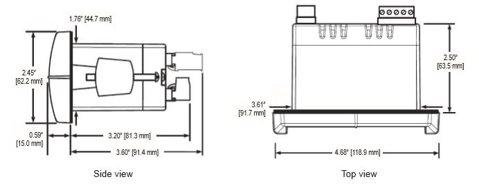 机械图纸 - Amphenol Wilcoxon PCD100过程和温度万用表